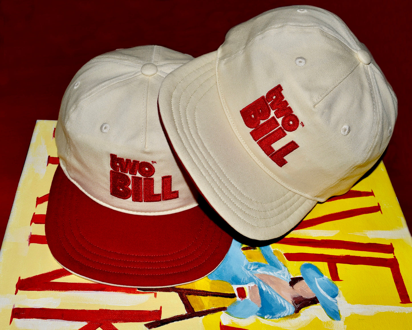 Vintage Red TwoBill Snapback Hat